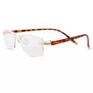 Women's Clearvue Tortoise Frameless Reading Glasses, +2.00